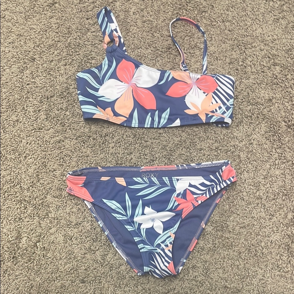 Floral One-Shoulder Bikini Set